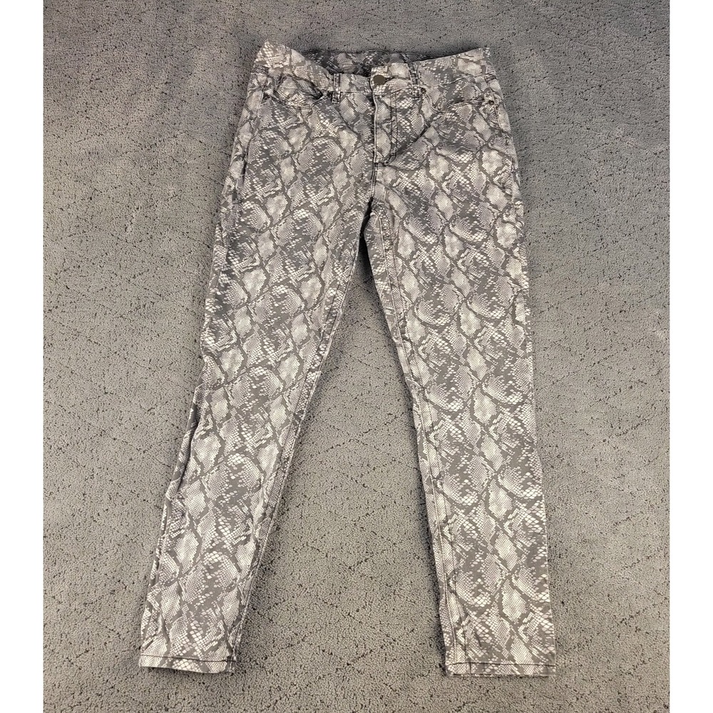 Seven 7 Jeans Womens 14 Snakeskin Pattern Tummyless High Rise Skinny Slimming